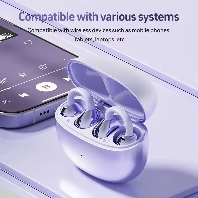 Bluetooth-hörlurar med öronklämma (För kvinnor)