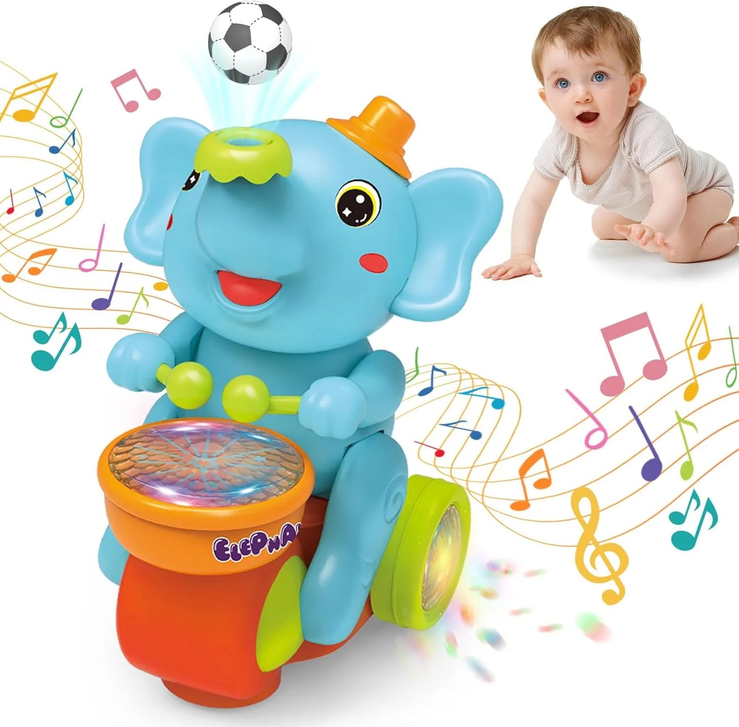Baby Elephant™ Den musikalske elefant, der får dit barn til at grine og vokse
