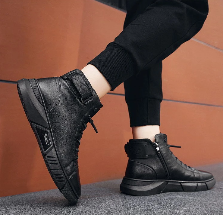 Zanedo® Black Leather Boots