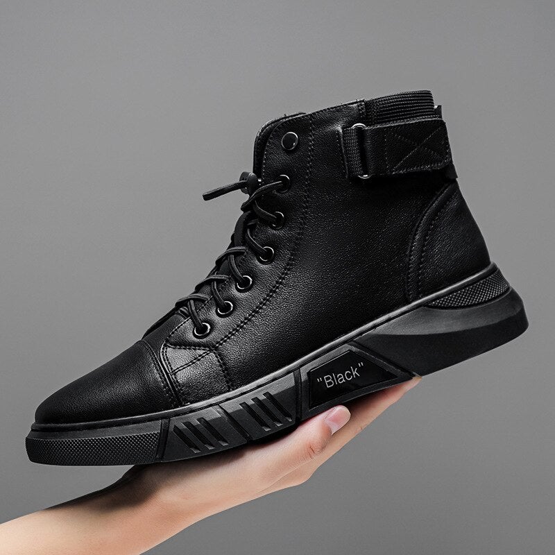 Zanedo® Black Leather Boots