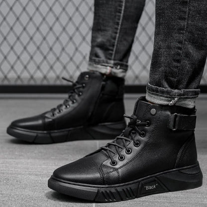 Zanedo® Black Leather Boots
